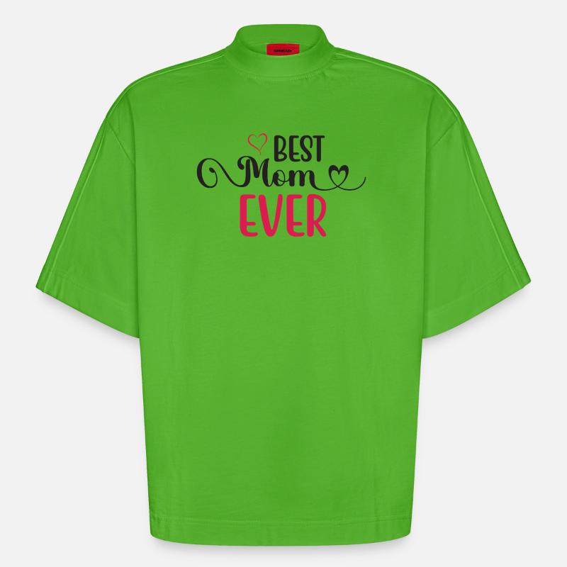 Die beste Mutter aller Zeiten - Heavyweight Oversized Organic Boxy T-Shirt Made in EU - Apple Neon