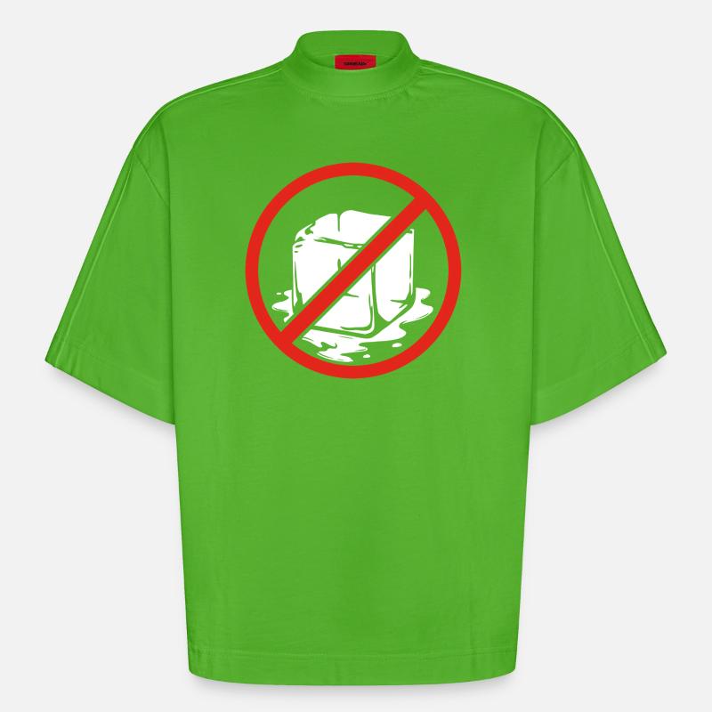 Kein Symbol Anti-Abschiebungs-Pro-Einwanderer-Marsch - Heavyweight Oversized Organic Boxy T-Shirt Made in EU - Apple Neon
