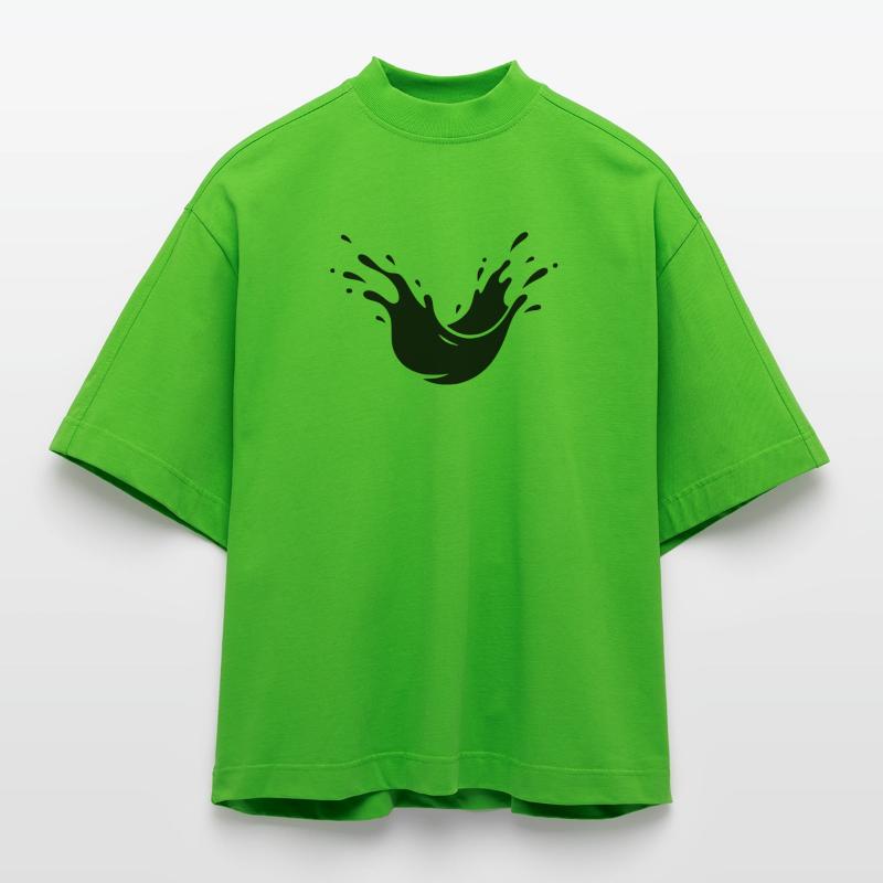 Schlamm Spritzer Dreck Splash Heavyweight Oversized Organic Boxy T-Shirt Made in EU