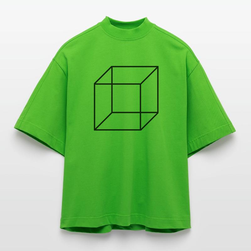 Cube Square T-shirt bio épais oversize Boxy fabriqué en UE
