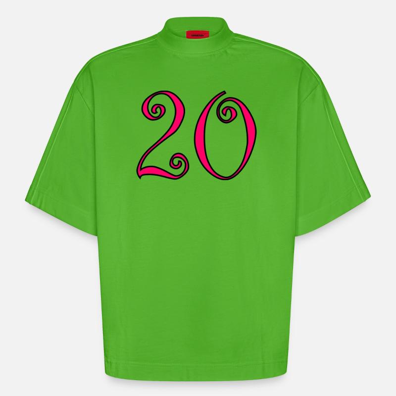 Farbe2-460_text234-2-50-5-4-8-6-8-7-3-0-6-3-3 - Heavyweight Oversized Organic Boxy T-Shirt Made in EU - Apple Neon