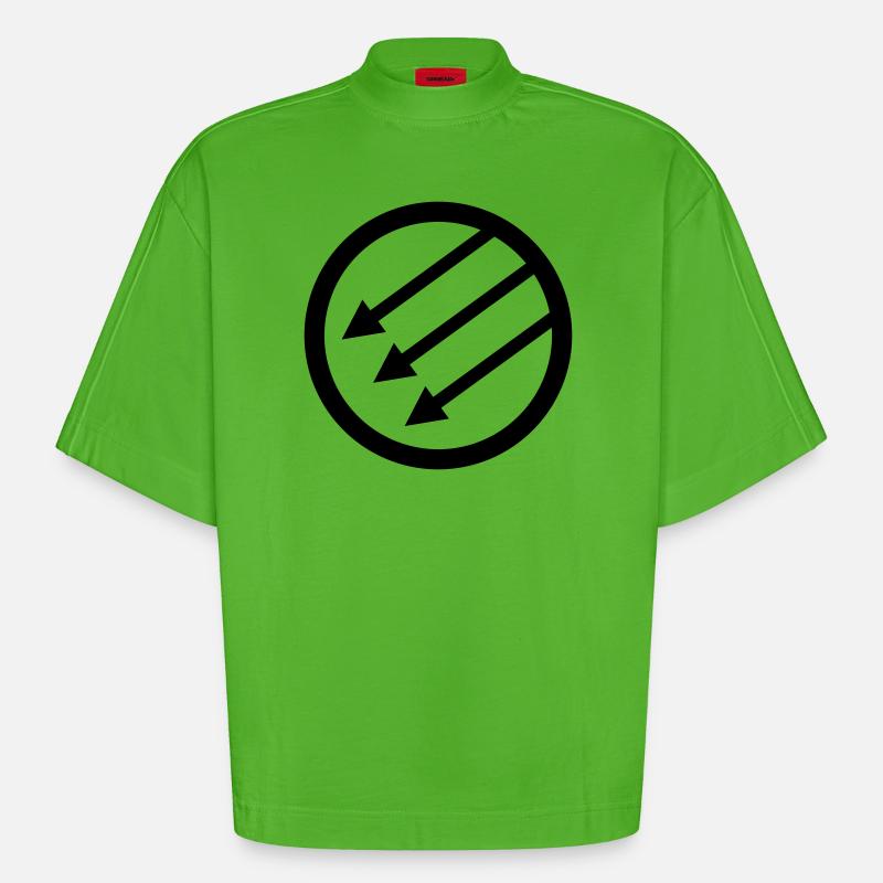 Iron Front / Eiserne Front / Järnfronten - Heavyweight Oversized Organic Boxy T-Shirt Made in EU - Apple Neon