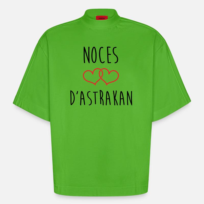 Bryllupsdag - Astrakhan-bryllup (64 år) - Heavyweight oversized organic boxy T-shirt made in EU - Apple Neon