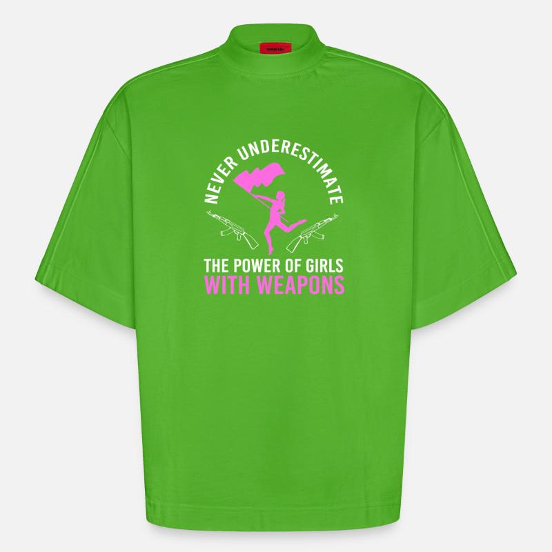 Carnaval Drapeau Carnaval agitant des drapeaux - T-shirt bio épais oversize Boxy fabriqué en UE - Apple Neon