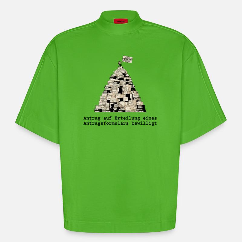 Demande de formulaire de demande - T-shirt bio épais oversize Boxy fabriqué en UE - Apple Neon
