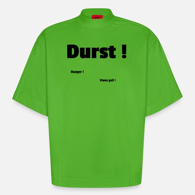 Durst - Heavyweight Oversized Organic Boxy T-Shirt Made in EU - Apple Neon