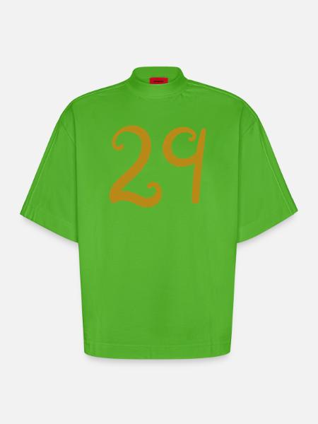29 - T-shirt bio épais oversize Boxy fabriqué en UE - Apple Neon