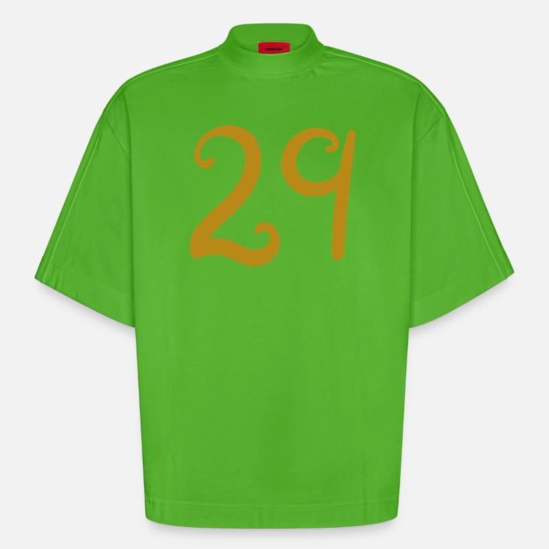 29 - T-shirt bio épais oversize Boxy fabriqué en UE - Apple Neon