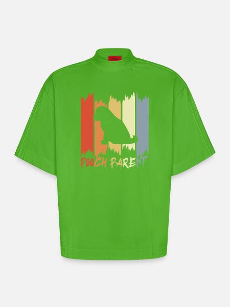 Hundebesitzer - Heavyweight Oversized Organic Boxy T-Shirt Made in EU - Apple Neon