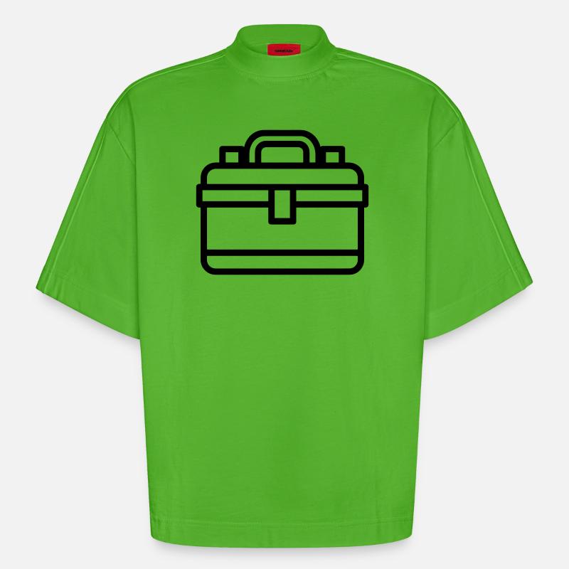 Toolbox - Heavyweight Oversized Organic Boxy T-Shirt Made in EU - Apple Neon
