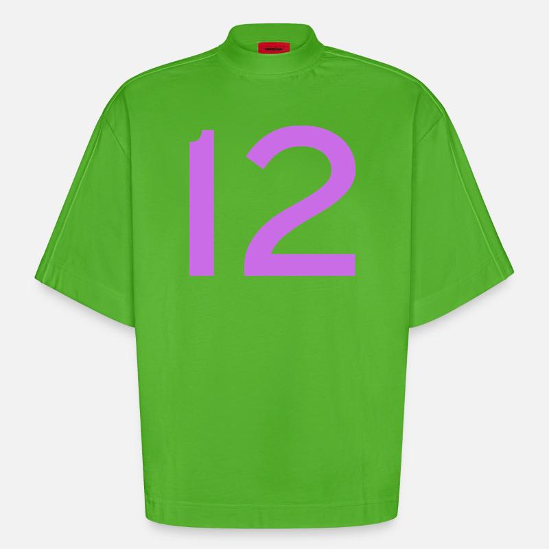 12 - T-shirt bio épais oversize Boxy fabriqué en UE - Apple Neon