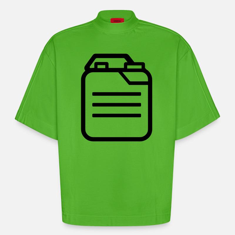 bidon  - T-shirt bio épais oversize Boxy fabriqué en UE - Apple Neon