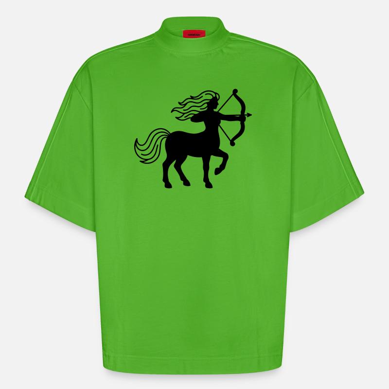 centaur - Heavyweight Oversized Organic Boxy T-Shirt Made in EU - Apple Neon