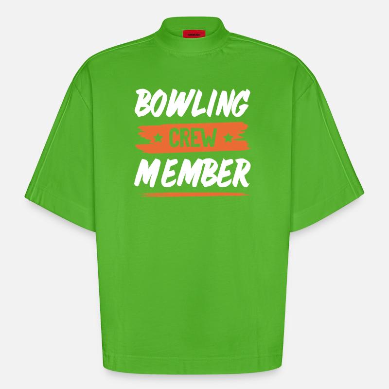 Équipe de bowling - T-shirt bio épais oversize Boxy fabriqué en UE - Apple Neon
