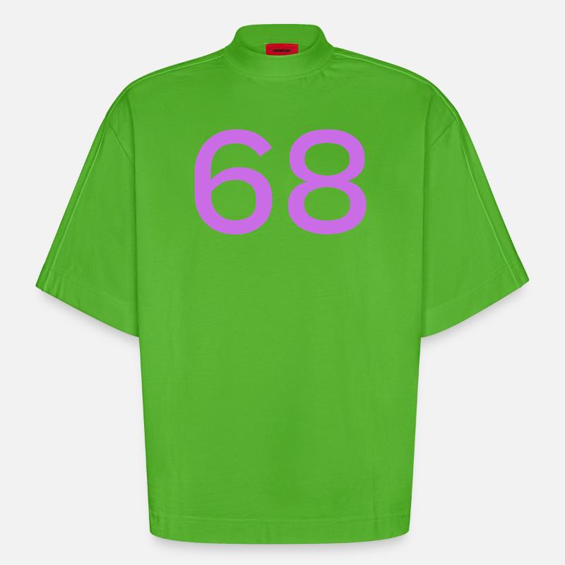 68 - T-shirt bio épais oversize Boxy fabriqué en UE - Apple Neon