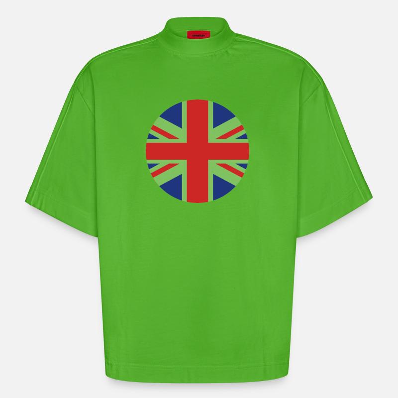 Circle Royaume-Uni - T-shirt bio épais oversize Boxy fabriqué en UE - Apple Neon