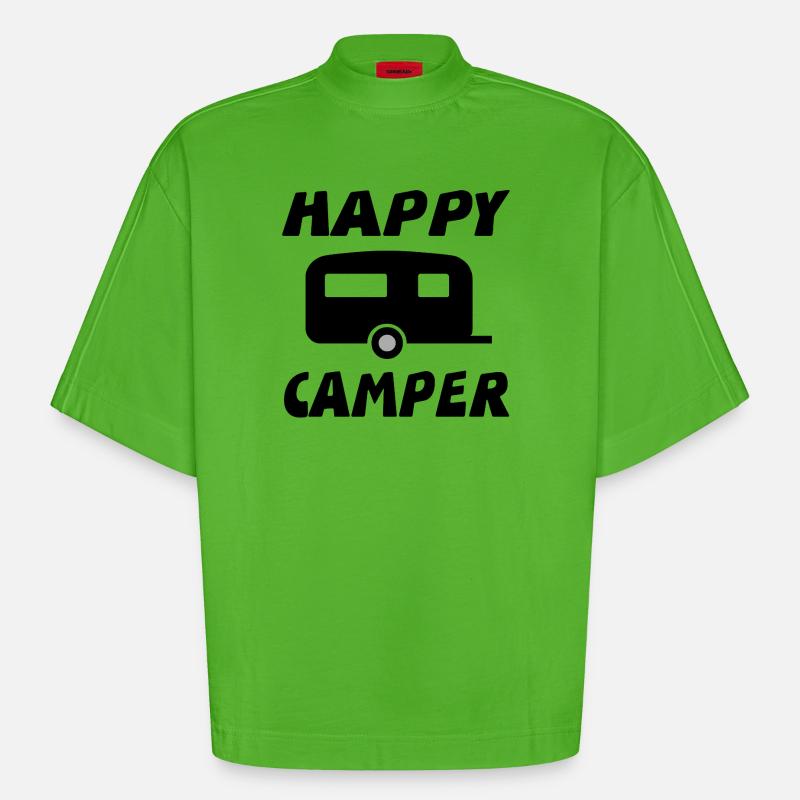 Camper - Heavyweight Oversized Organic Boxy T-Shirt Made in EU - Apple Neon
