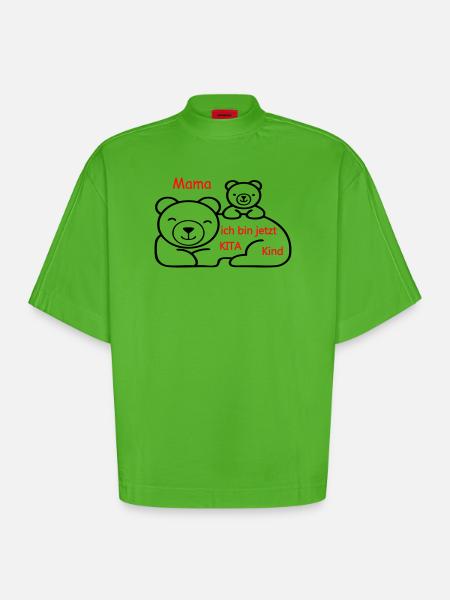 Kita Kind - Heavyweight Oversized Organic Boxy T-Shirt Made in EU - Apple Neon