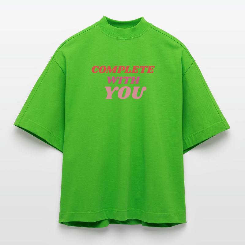 Vollständig mit Dir Romantic Statement Heavyweight Oversized Organic Boxy T-Shirt Made in EU