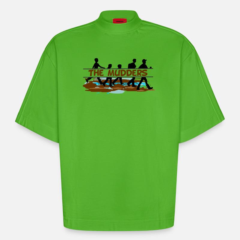 Les Mudders – L’Aventure des Wadden - T-shirt bio épais oversize Boxy fabriqué en UE - Apple Neon