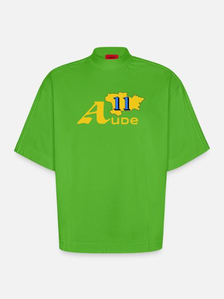 Aude - Heavyweight Oversized Organic Boxy T-Shirt Made in EU - Apple Neon