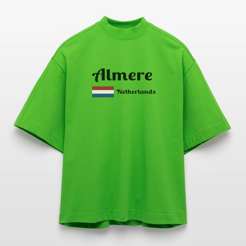 Almere Pays-Bas - Imprimés élégants T-shirt bio épais oversize Boxy fabriqué en UE