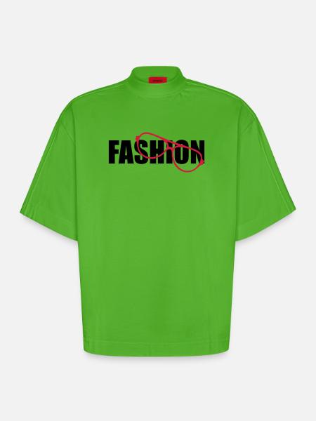 Fashion - Heavyweight Oversized Organic Boxy T-Shirt Made in EU - Apple Neon