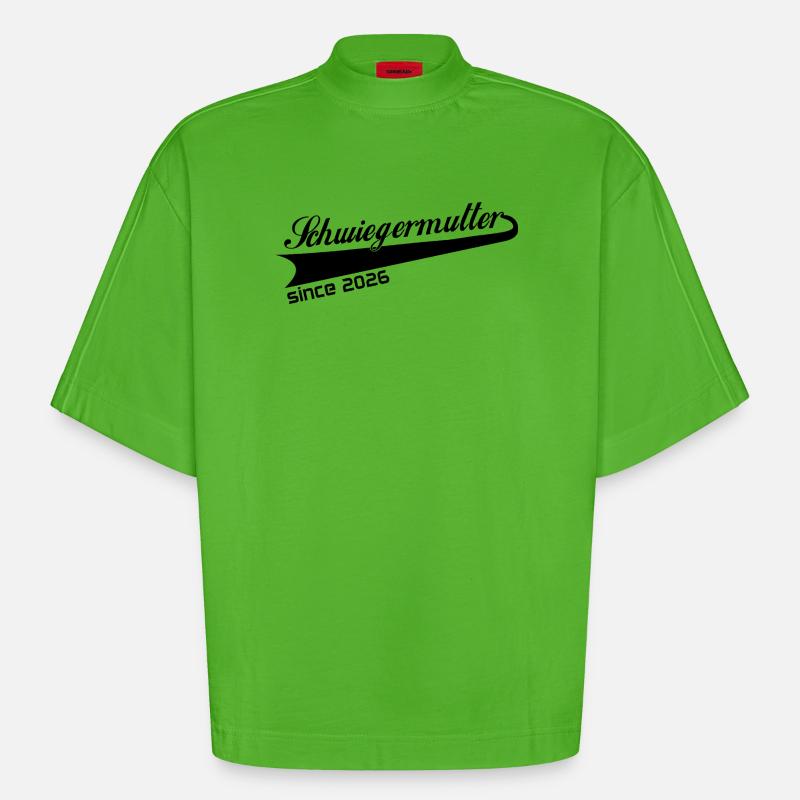 schwiegermutter 2026, beste schwiegermutter ever - Heavyweight Oversized Organic Boxy T-Shirt Made in EU - Apple Neon