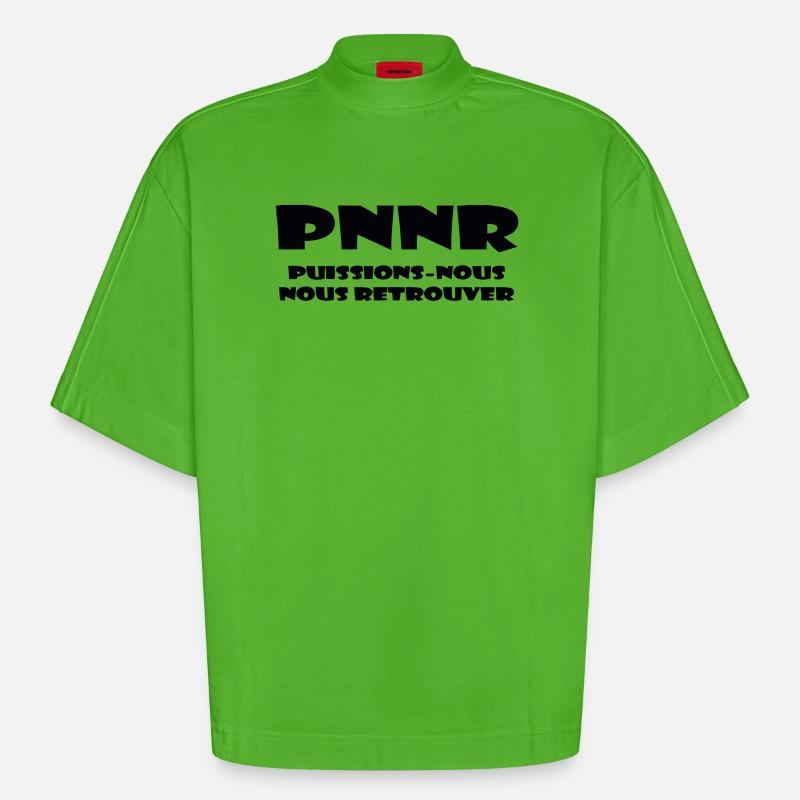 Design Graphique Abstrait - T-shirt bio épais oversize Boxy fabriqué en UE - Apple Neon