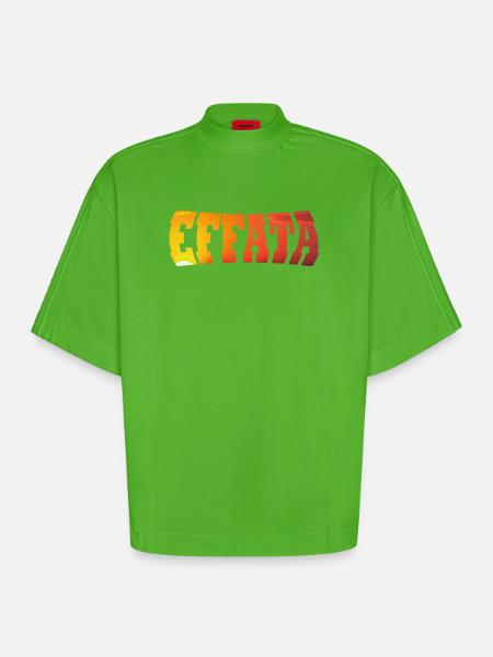 EFFATA - Heavyweight Oversized Organic Boxy T-Shirt Made in EU - Apple Neon