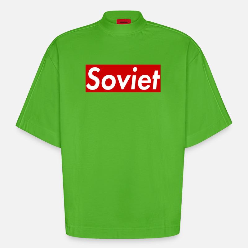 Soviet - Heavyweight Oversized Organic Boxy T-Shirt Made in EU - Apple Neon