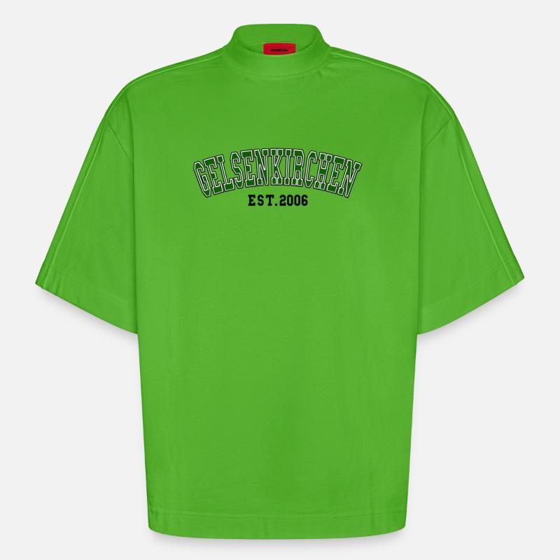 Fondation de Gelsenkirchen en 2006 - T-shirt bio épais oversize Boxy fabriqué en UE - Apple Neon