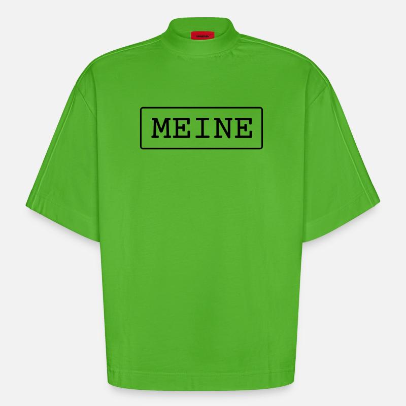 Meine Eigentum Besitz Geschenk - Heavyweight Oversized Organic Boxy T-Shirt Made in EU - Apple Neon