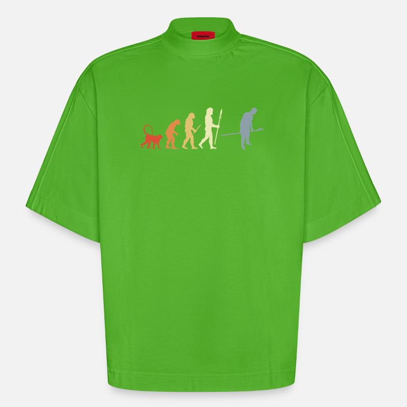 Bäcker Evolution Retro Look - Heavyweight Oversized Organic Boxy T-Shirt Made in EU - Apple Neon