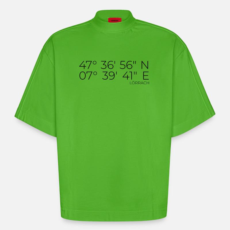 Coordinates Lörrach - Heavyweight Oversized Organic Boxy T-Shirt Made in EU - Apple Neon