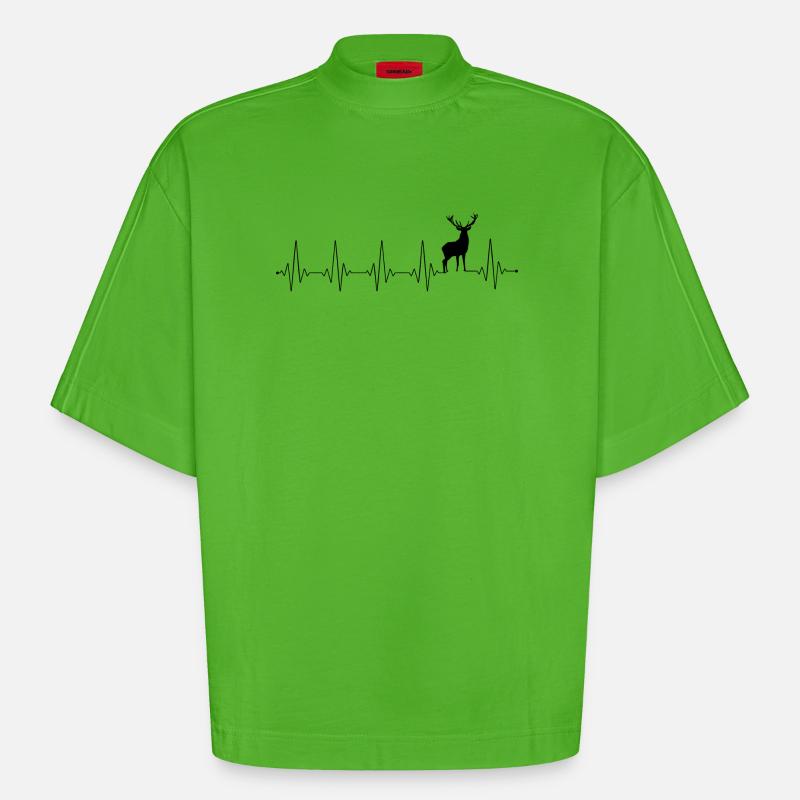 Please Upload Design Image - Heavyweight Oversized Organic Boxy T-Shirt Made in EU - Apple Neon