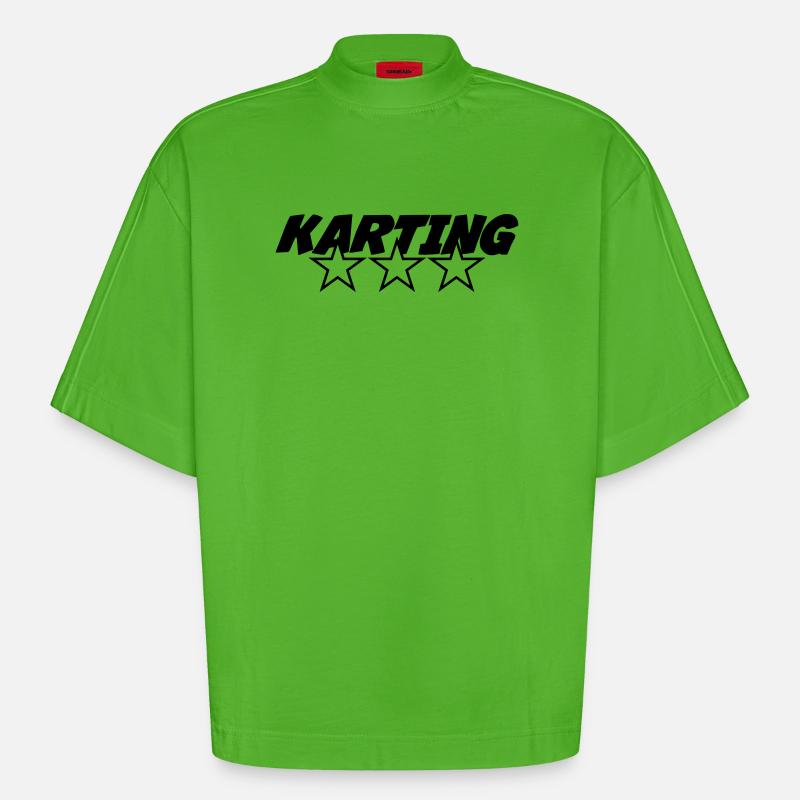 Karting - Heavyweight Oversized Organic Boxy T-Shirt Made in EU - Apple Neon