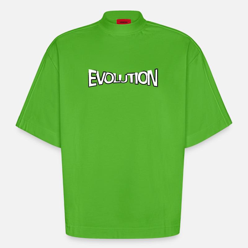 Revendication d’évolution - T-shirt bio épais oversize Boxy fabriqué en UE - Apple Neon