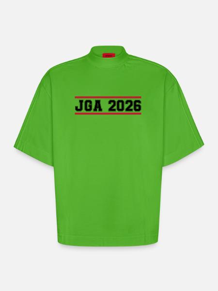 JGA_2026 - T-shirt bio épais oversize Boxy fabriqué en UE - Apple Neon