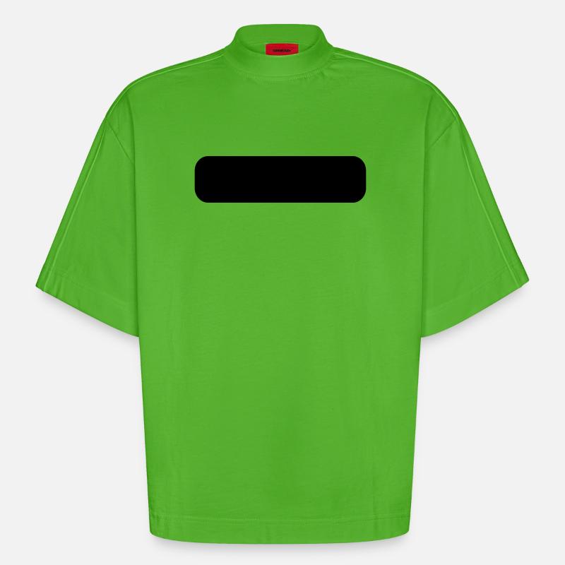 Rectangle arrondi - T-shirt bio épais oversize Boxy fabriqué en UE - Apple Neon