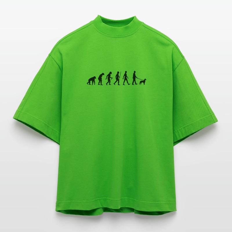 Evolution Smooth Collie Mann Heavyweight Oversized Organic Boxy T-Shirt Made in EU