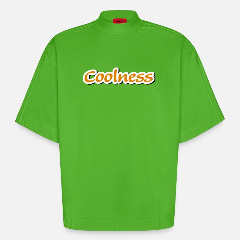 coolness claim Vectorgraphic - Heavyweight Oversized Organic Boxy T-Shirt Made in EU - Apple Neon