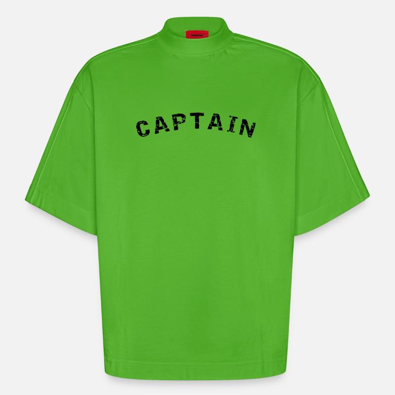 Conception de style capitaine - T-shirt bio épais oversize Boxy fabriqué en UE - Apple Neon