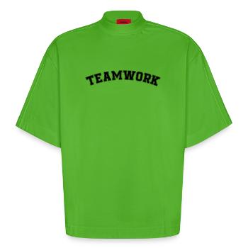 teamwork - Heavyweight Oversized Organic Boxy T-Shirt Made in EU - Apple Neon - Vorne