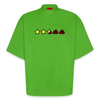 Mixed rating - Heavyweight Oversized Organic Boxy T-Shirt Made in EU - Apple Neon - Front
