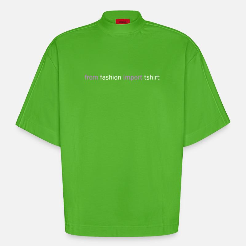 Chemise Python - T-shirt bio épais oversize Boxy fabriqué en UE - Apple Neon