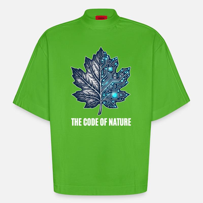 Le Code de la nature - T-shirt bio épais oversize Boxy fabriqué en UE - Apple Neon