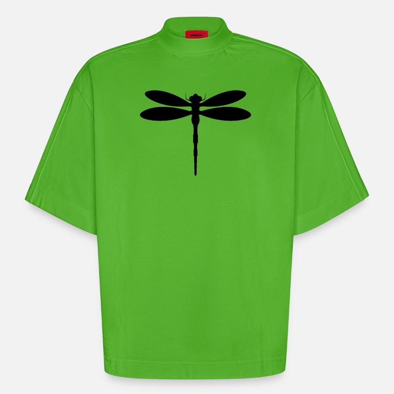 Libellule - T-shirt bio épais oversize Boxy fabriqué en UE - Apple Neon