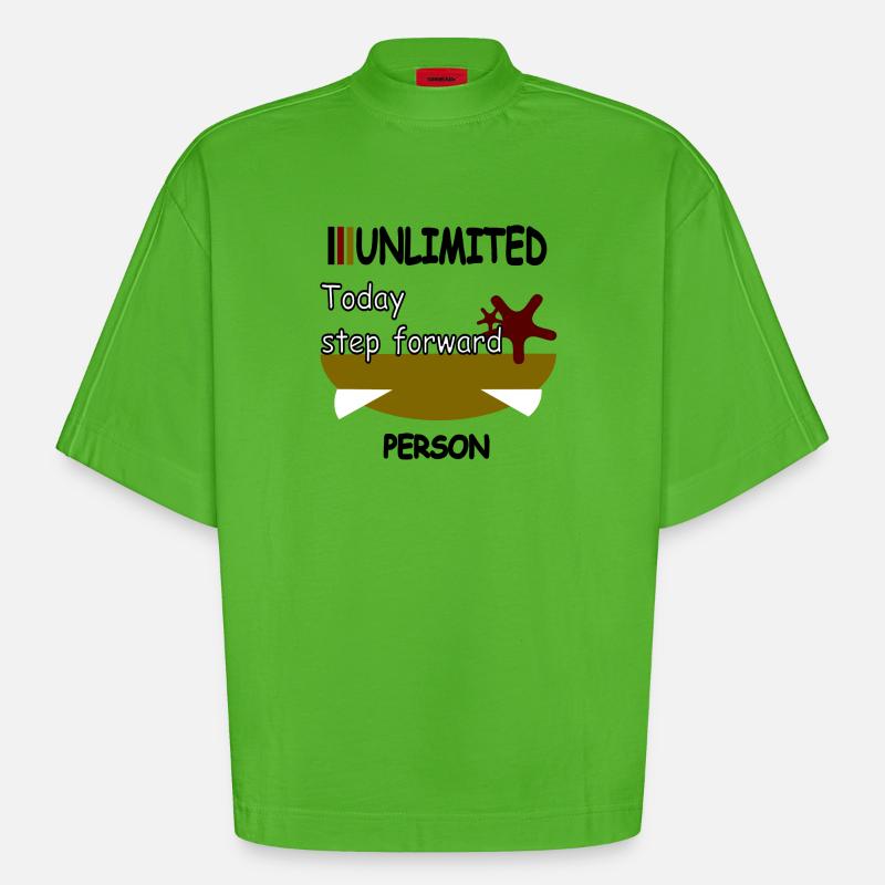 Today step forward - Heavyweight Oversized Organic Boxy T-Shirt Made in EU - Apple Neon