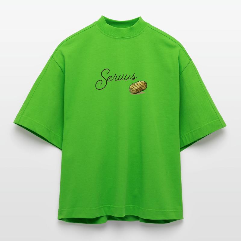 Serius Mandel Script Design Heavyweight Oversized Organic Boxy T-Shirt Made in EU